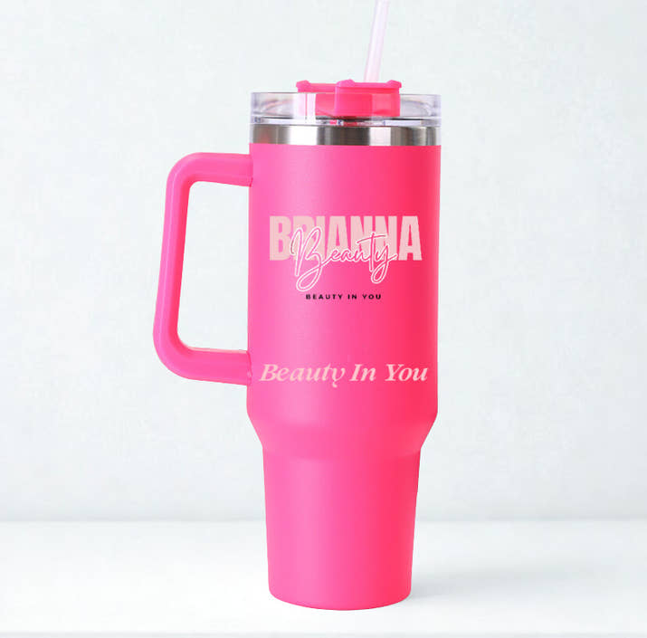 Brianna beauty - beauty in you pink 40oz tumbler