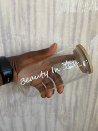 Brianna Beauty 500ml glass tumbler