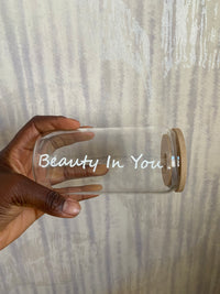 Brianna Beauty 500ml glass tumbler