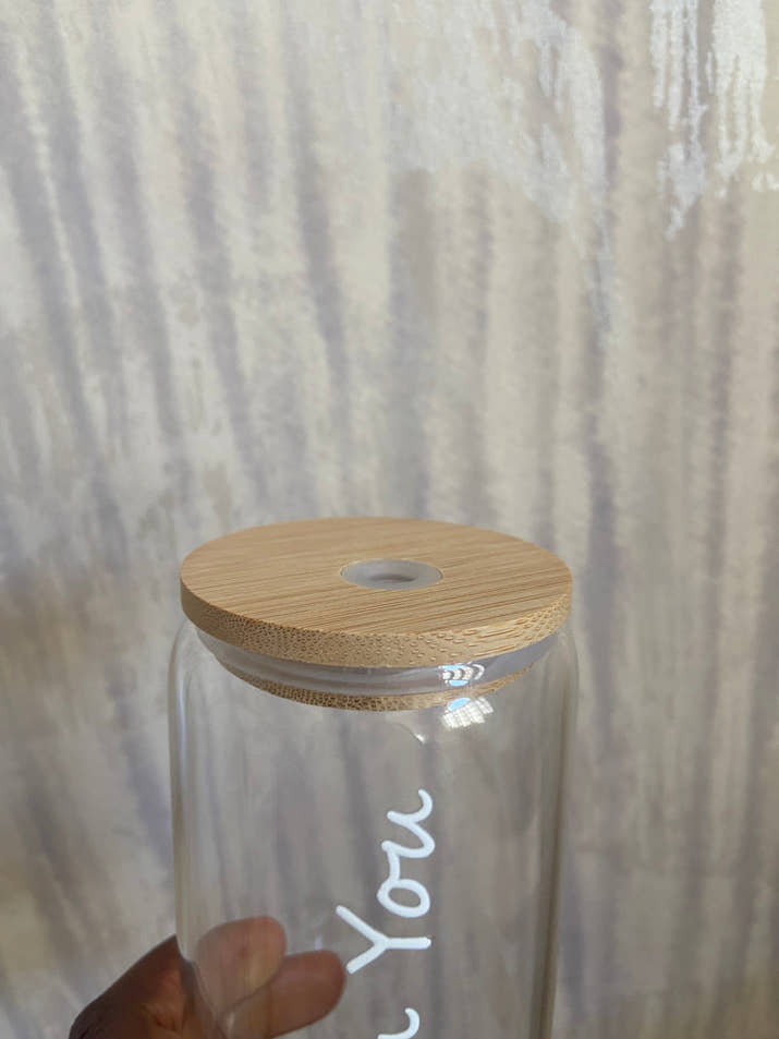 Brianna Beauty 500ml glass tumbler