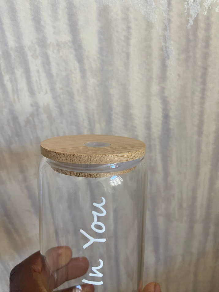 Brianna Beauty 500ml glass tumbler